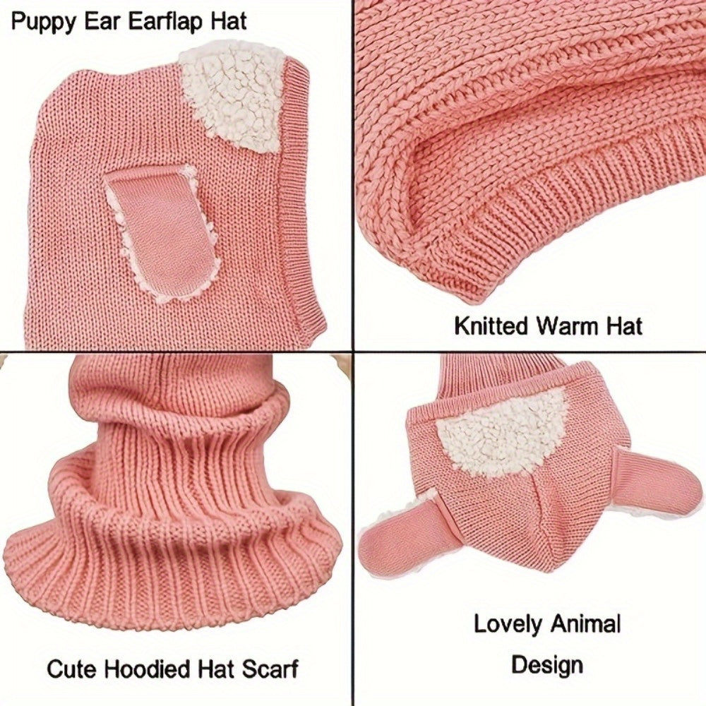 Children's 2 In 1 Hat And Scarf, Warm Keeping For Autumn And Winter