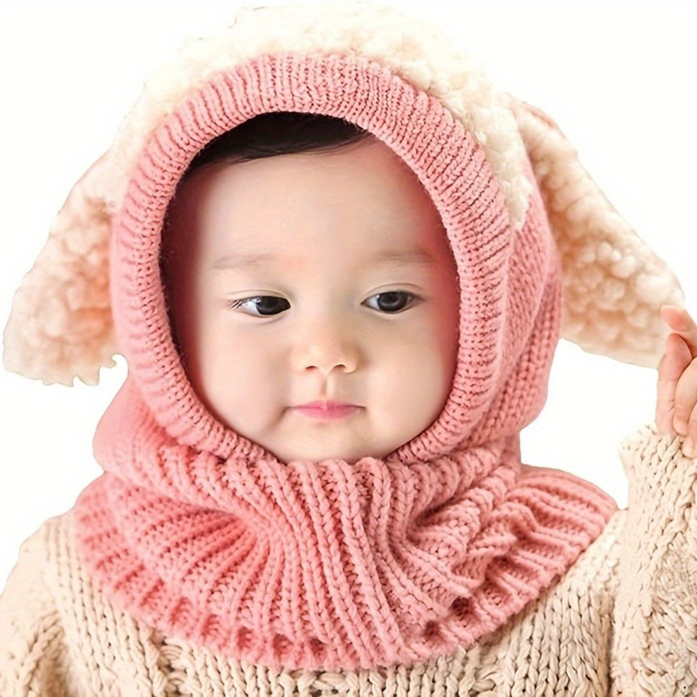 Children's 2 In 1 Hat And Scarf, Warm Keeping For Autumn And Winter