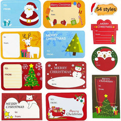 108pcs Xmas Stickers Labels Self Adhesive Christmas Gift Tag