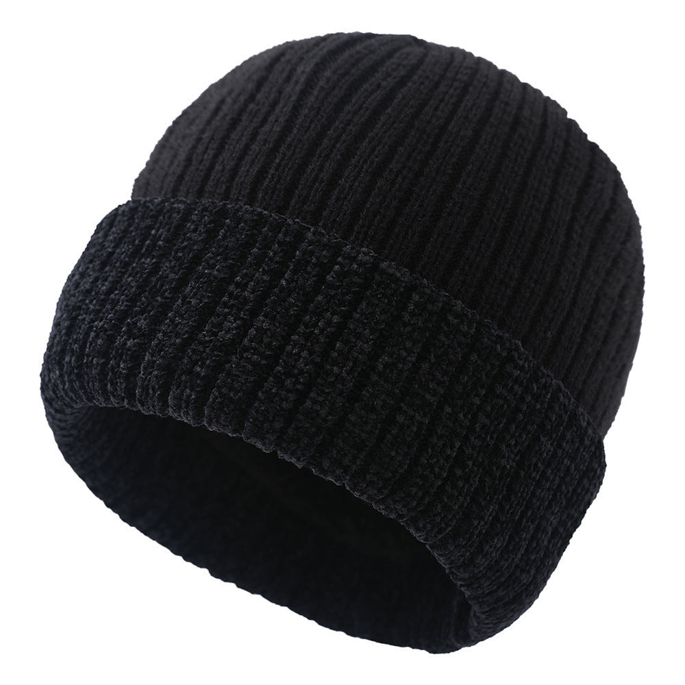 Winter Velvet Warm Knitted Beanie Hat for Ski Cycling