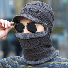 Vintage Winter Men's Warm Ear Protection Windproof Face Cover Hat
