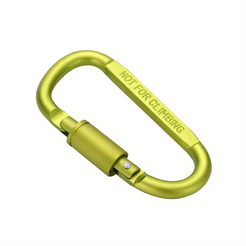 D Type Carabiner Aluminum Hanging Buckle Spring Mini Functional Spring Buckle
