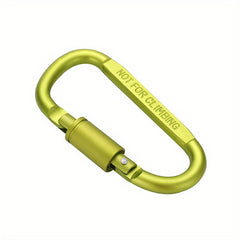 D Type Carabiner Aluminum Hanging Buckle Spring Mini Functional Spring Buckle