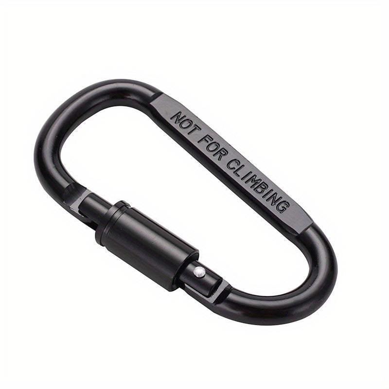 D Type Carabiner Aluminum Hanging Buckle Spring Mini Functional Spring Buckle