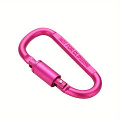 D Type Carabiner Aluminum Hanging Buckle Spring Mini Functional Spring Buckle