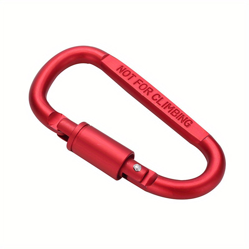 D Type Carabiner Aluminum Hanging Buckle Spring Mini Functional Spring Buckle