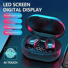 Waterproof Wireless Headphones LED Display Sports Headset