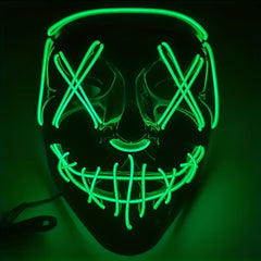 LED Purge Mask Light Up Mask 3 Lighting Modes Halloween Scary Mask