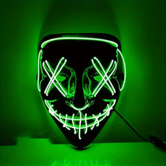 LED Purge Mask Light Up Mask 3 Lighting Modes Halloween Scary Mask