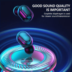 Waterproof Wireless Headphones LED Display Sports Headset