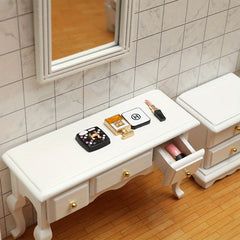 1:12 Dollhouse Mini Furniture Wooden Drawer Cabinet