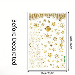 Christmas Snowflakes Window Stickers PVC Cling Decoration