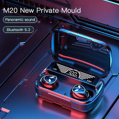 High End Wireless Headphones W Digital Power Display & Waterproof