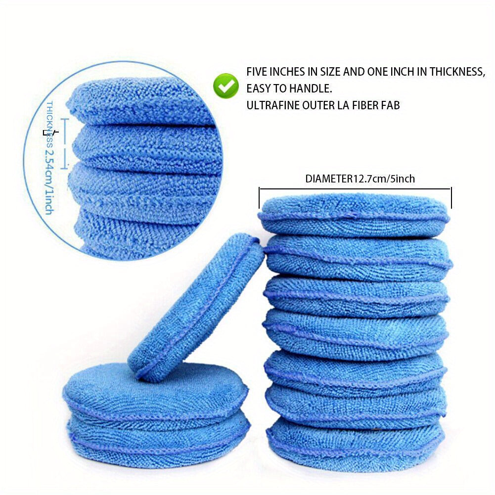 10pcs Microfiber Wax Towel Soft Cars Applicator Pads Finger Pocket