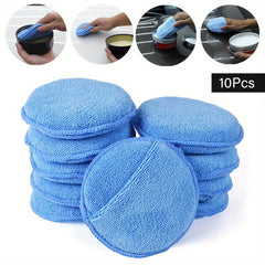 10pcs Microfiber Wax Towel Soft Cars Applicator Pads Finger Pocket