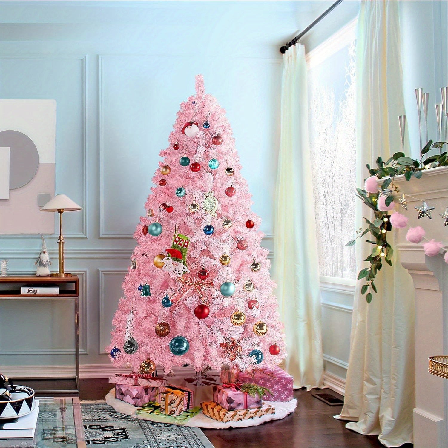 Artificial Christmas Tree 818 Branch Tips Foldable Stand Christmas Decor