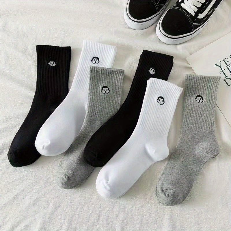 3pairs Men's Crew Socks Fitness Running Socks