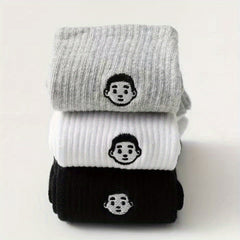 3pairs Men's Crew Socks Fitness Running Socks