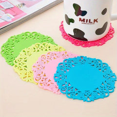 Silicone Flower Coasters Non slip Anti scald Cup Pads