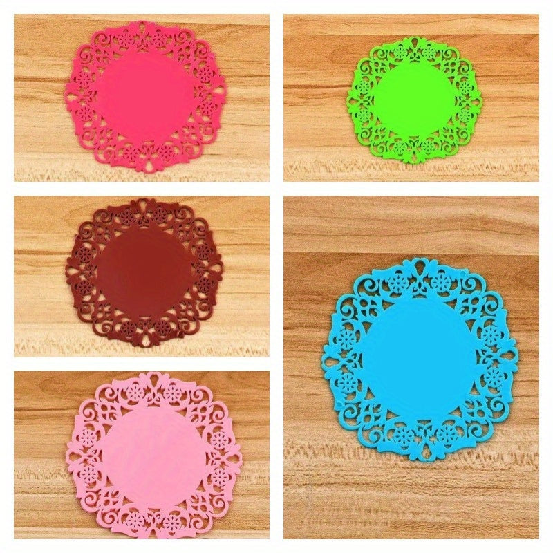 Silicone Flower Coasters Non slip Anti scald Cup Pads