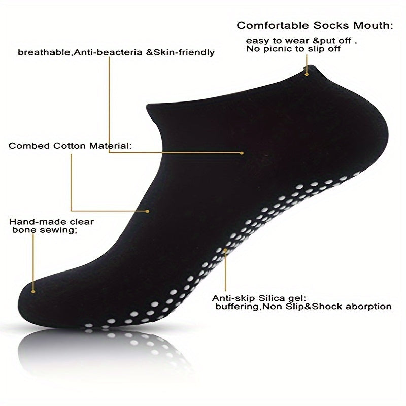 Women's Anti Slip Yoga Socks Breathable Elastic for Pilates Home & Outdoor