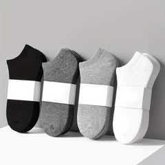 5 Pairs Ankle Socks Solid Cotton Sports Socks Low Cut
