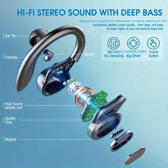 Wireless Waterproof In-ear Headset Touch Control Noise Cancelling HIFI Stereo
