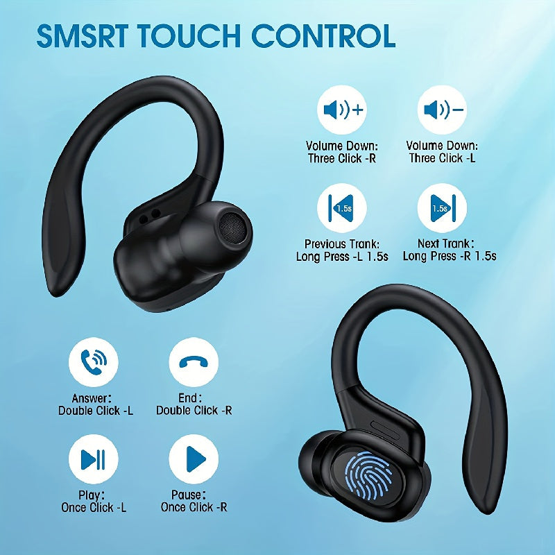 Wireless Waterproof In-ear Headset Touch Control Noise Cancelling HIFI Stereo