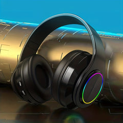 Wireless Over Ear Headphone LED Lights Noise Cancellation