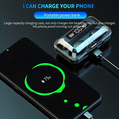 Wireless Hi Fi Stereo Earphones Sports Earbuds for iPhone & Android