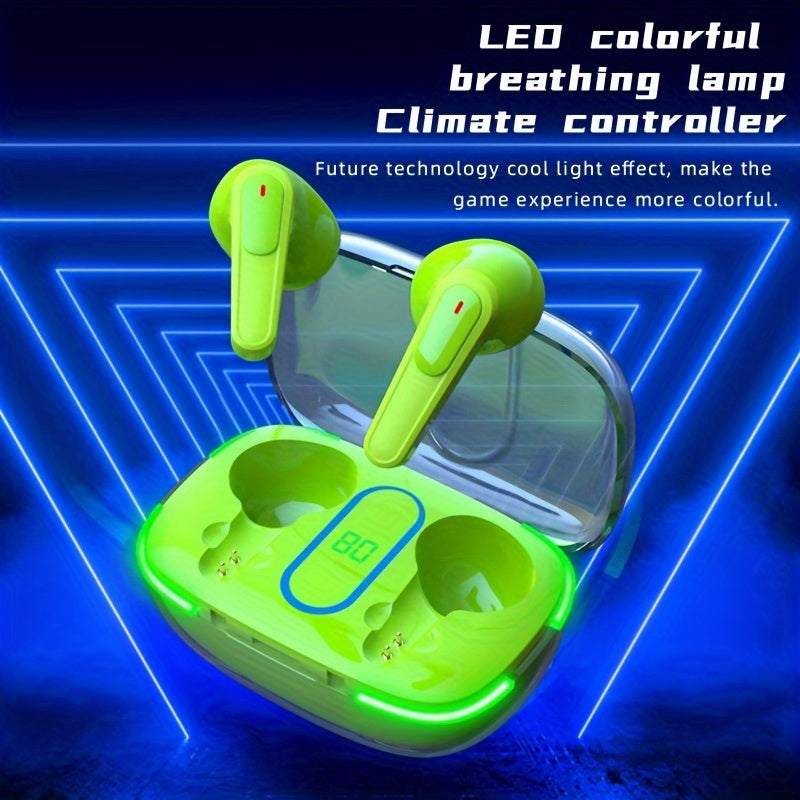 Wireless Sports Headphone Noise Cancelling In-Ear Earbuds with LED Display