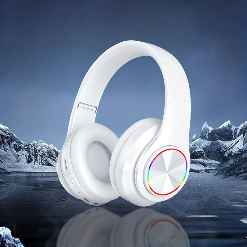 Wireless Over Ear Headphone LED Lights Noise Cancellation