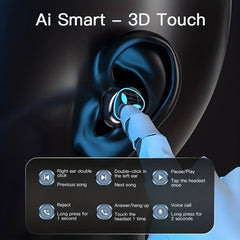 Wireless Headphone with Digital Power Display Charging Case - Waterproof