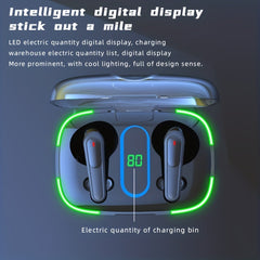 Wireless Sports Headphone Noise Cancelling In-Ear Earbuds with LED Display