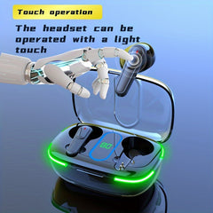 Wireless Sports Headphone Noise Cancelling In-Ear Earbuds with LED Display