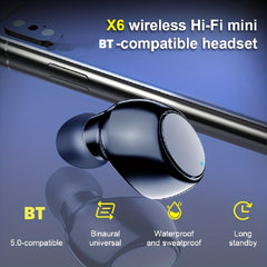 Mini In-ear Earphone With Mic Wireless HiFi Stereo Gaming Headset