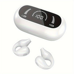 Wireless Clip-on Headset Mini Headphone with Power Display