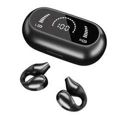 Wireless Clip-on Headset Mini Headphone with Power Display