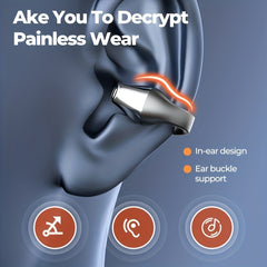 Wireless Clip-on Headset Mini Headphone with Power Display