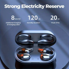 Wireless Clip-on Headset Mini Headphone with Power Display