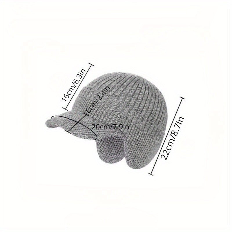 Men's Ear Protection Hat Autumn Winter Knitted Hat Cashmere Warm Hat