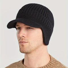 Men's Ear Protection Hat Autumn Winter Knitted Hat Cashmere Warm Hat