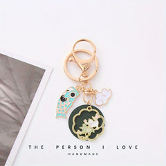 Chinese Style Koi Keychain Cartoon Cat Deer Pendant Ornament