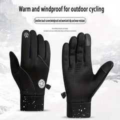 Winter Full Fingers Gloves Waterproof Non-slip Touch Screen Warm Cycling Running