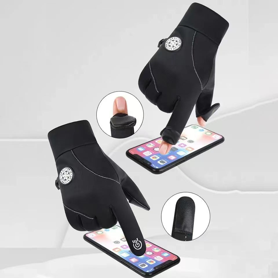 Winter Full Fingers Gloves Waterproof Non-slip Touch Screen Warm Cycling Running