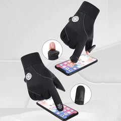 Winter Full Fingers Gloves Waterproof Non-slip Touch Screen Warm Cycling Running