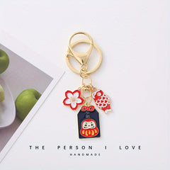 Alloy Lucky Koi Cherry Car Keychain Cartoon Key Chain Keyring Pendant