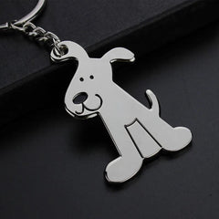 Poodle Dog Bone Key Chain Cute Car Key Pendant