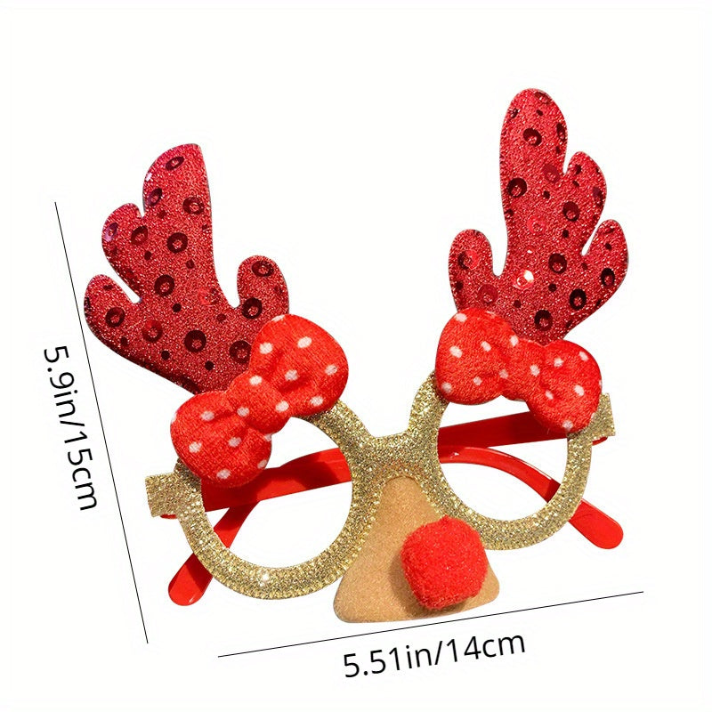 Christmas Glasses Frame Female Elk Funny Gift Frame