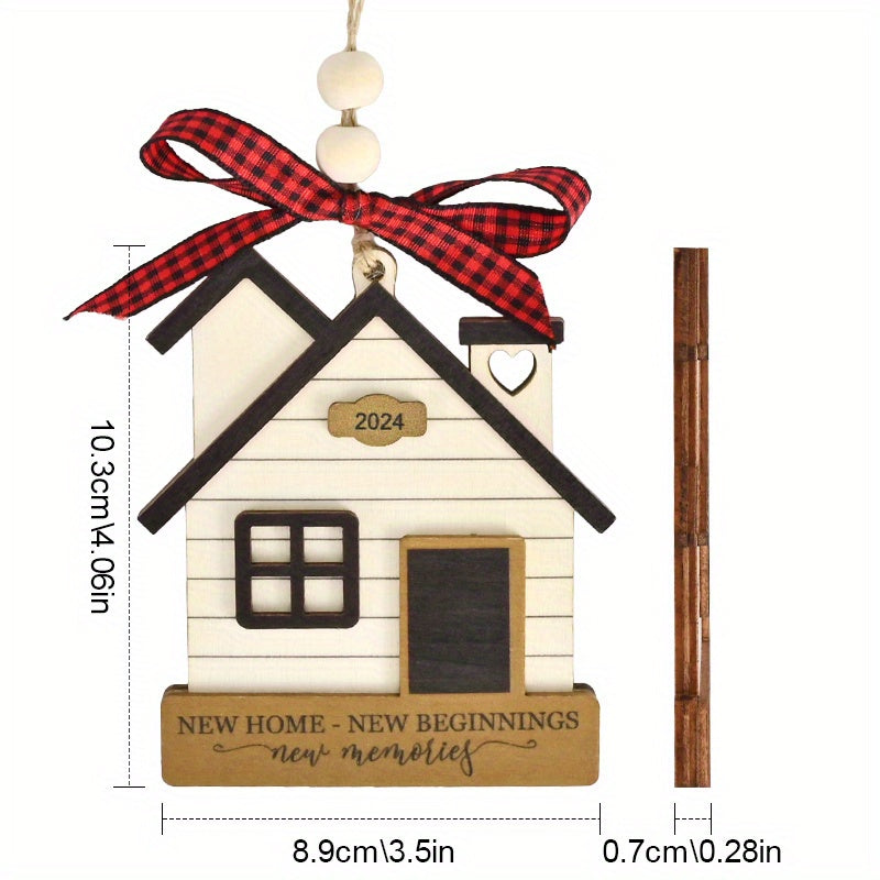 Wooden Year Beginning Hanging Decoration Christmas Pendant Outdoor Game Party